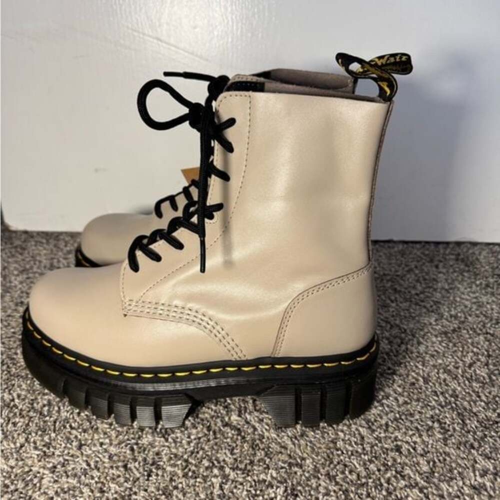 Dr. Martens Women's Audrick 8-Eye Nappa Lux Platform Ankle Boots - Picture 8 of 13
